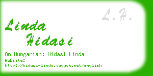 linda hidasi business card